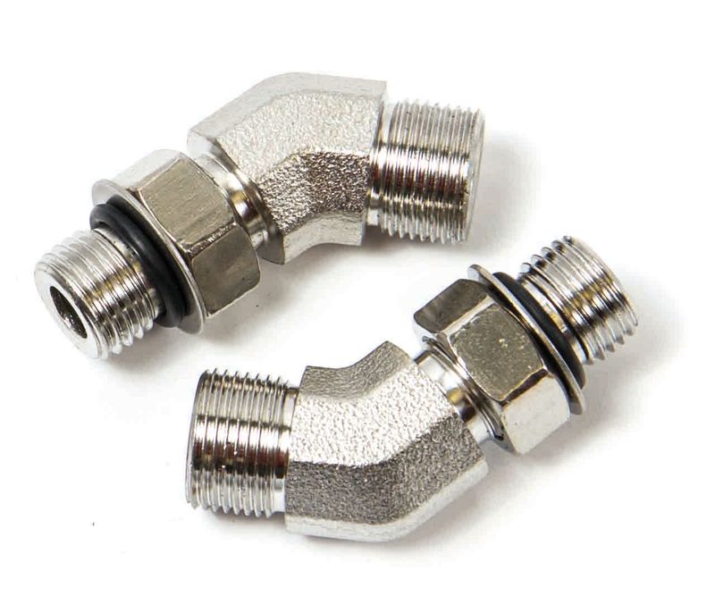 Hydraulisk nippel, vinklet 45grader, ORB5, HF6011 - 2pk