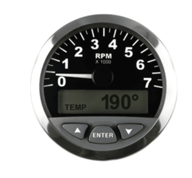 Turteller LCD, 7000RPM, NMEA, Smartcraft, Veethree Matrix 3