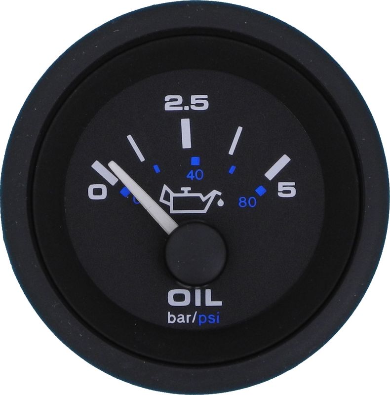 Oljetrykksm?ler, 0-5BAR/80PSI, VDO, Veethree Premier Pro 2