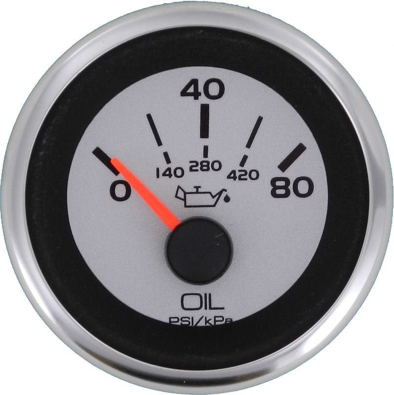 Oljetrykkm?ler, 0-80PSI/0-420kPa, Veethree Argent Pro 2