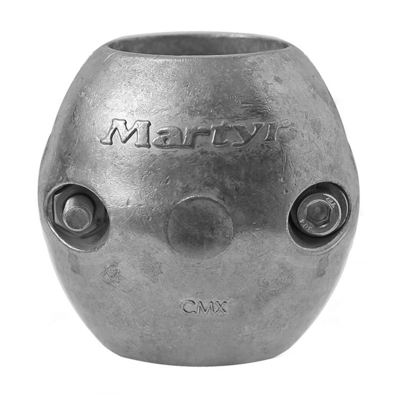 Eggformet Akselanode for 30mm aksel - Aluminium (CMX30A)