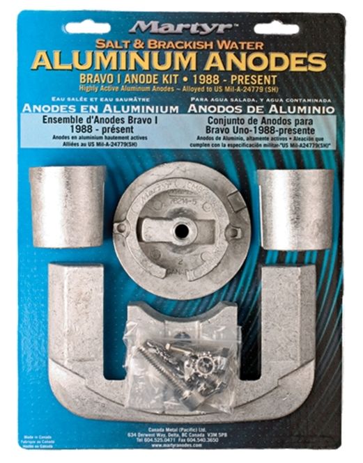 Hovedbilde Anodesett, Bravo 1, Alu, CMBRAVO1KITA