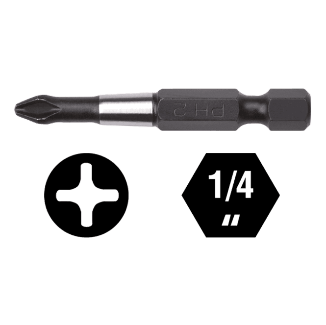 Hovedbilde Bits, Philips PH2, 50mm High Torque