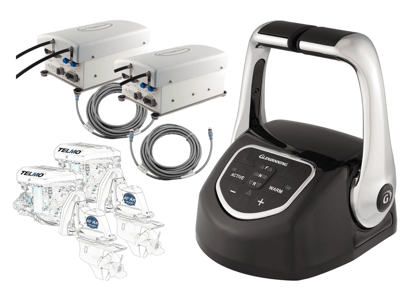 Glendinning Genesys Kit, 2 Innenbordsmotorer, Svart-Std-12V