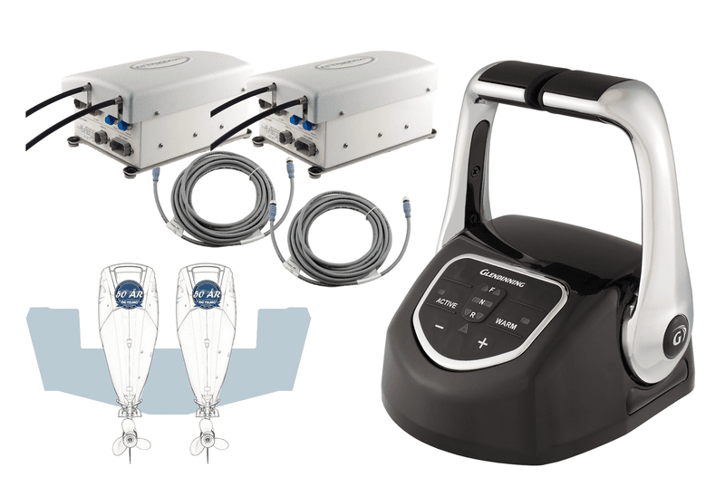 Glendinning Genesys Kit, 2 Utenbordsmotorer, Svart-Trim-24V