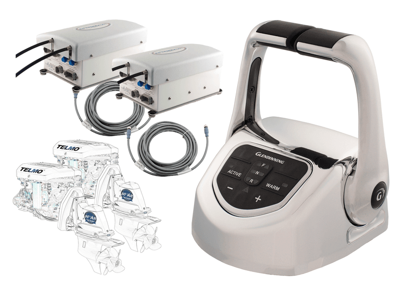Glendinning Genesys Kit, 2 Innenbordsmotorer, Krom-Std-24V